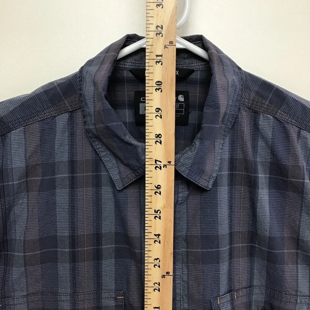 Carhartt Rugged Flex Regular Fit mens short sleeve button down casual shirt - Picture 8 of 10